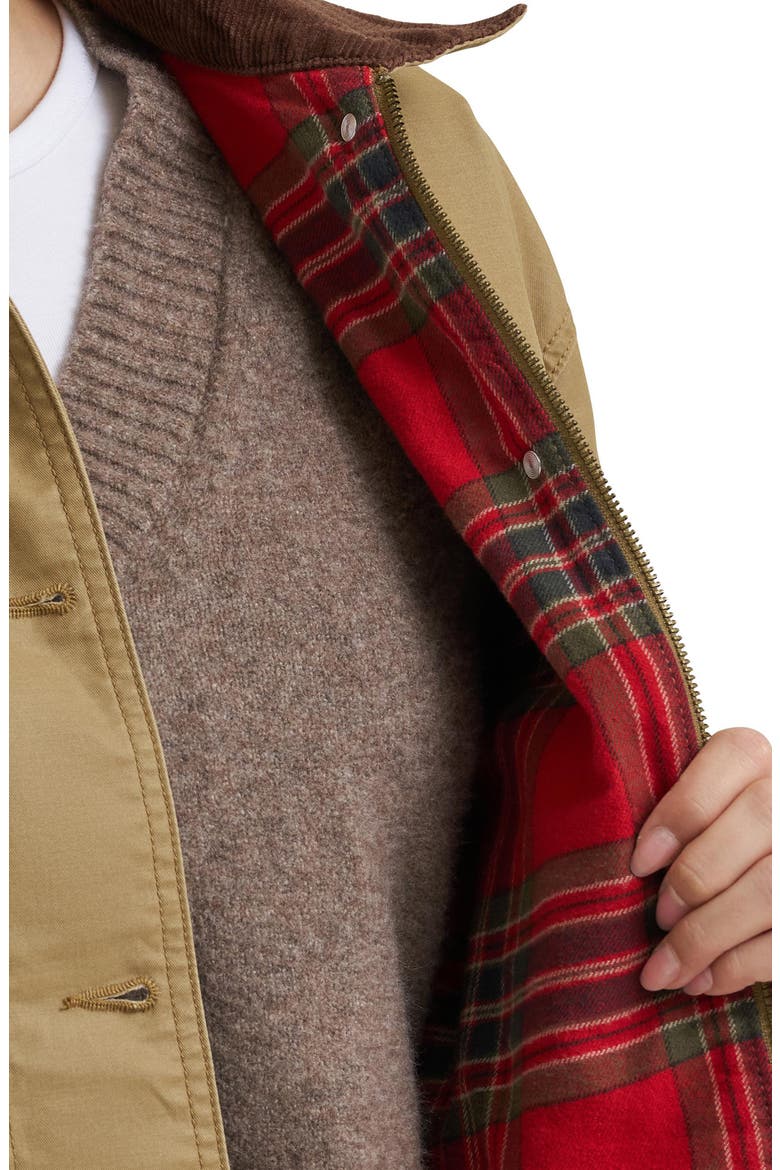 Cotton Chore Coat, Alternate, color, DARK KHAKI