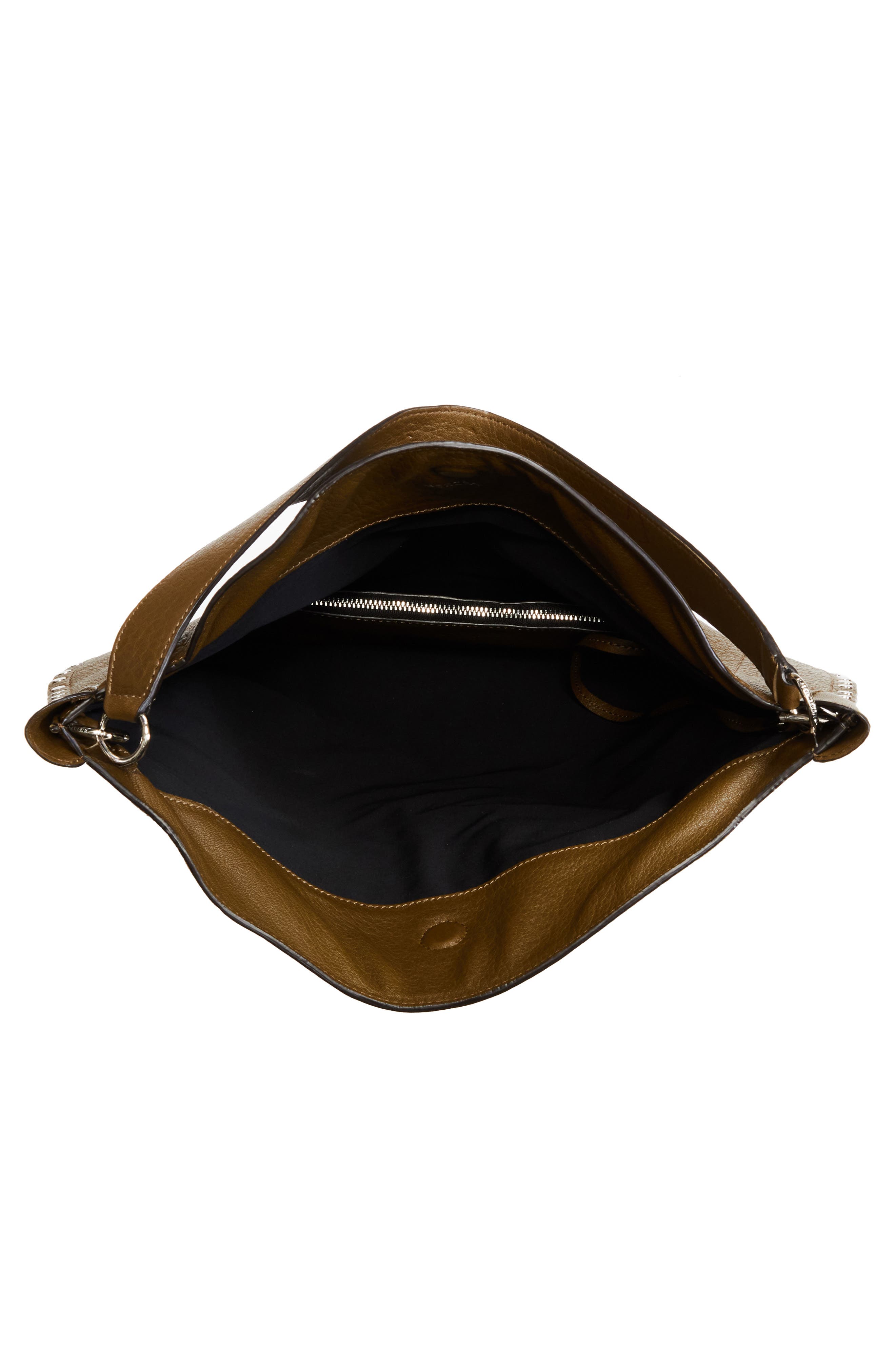 Isabel Marant Oskan Bubble Soft Leather Hobo Bag, Alternate, color, Khaki