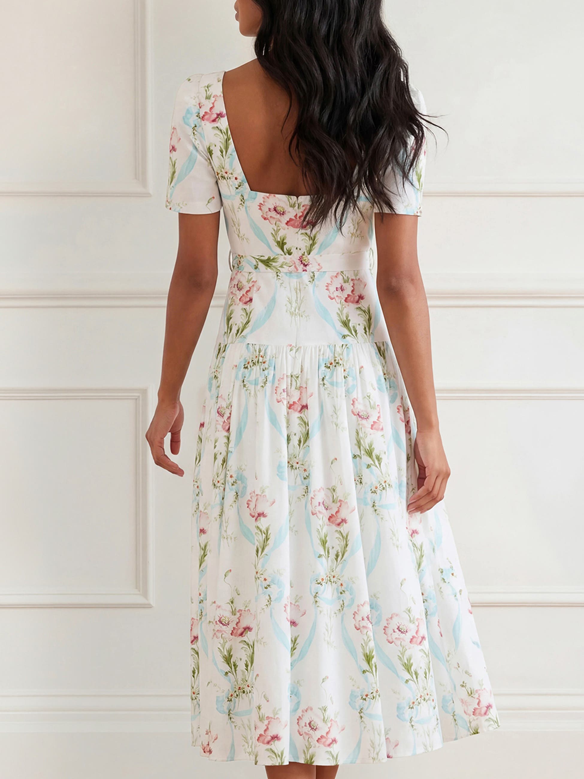 Floral Ribbon Ballerina Dress (Women) | Nordstrom