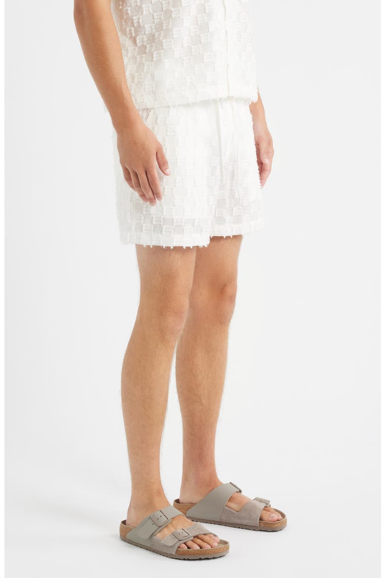Charles Check Shorts, Alternate, color, WHITE