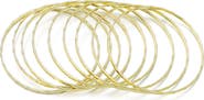 Adornia Set of 9 Thin Bangle Bracelets