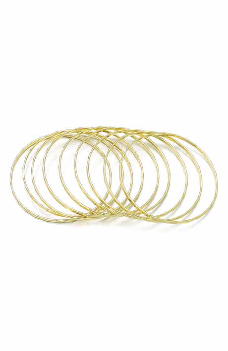 Adornia Set of 9 Thin Bangle Bracelets