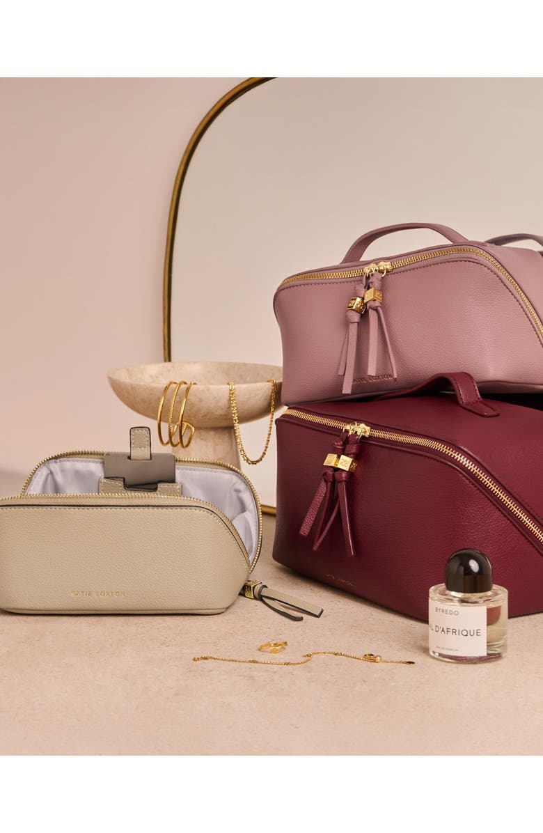 Katie Loxton Soho Medium Makeup And Toiletry Bag in Deep Rose, Alternate, color, 