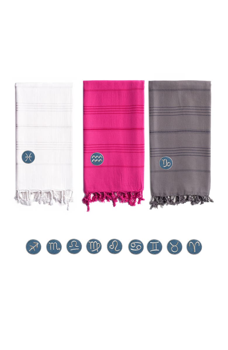 Linum Home Textiles Summer Fun Horoscope Pestemal Beach Towel, Alternate, color,