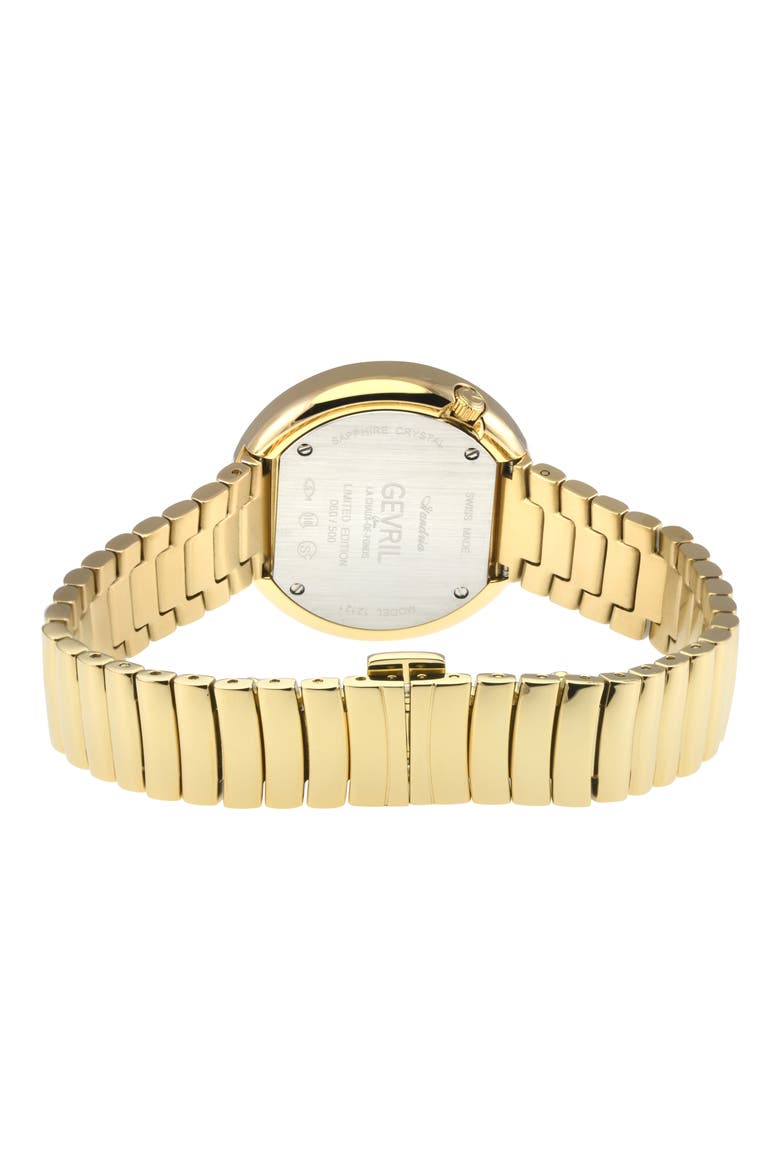 Gandria Diamond Bracelet Watch, 36mm - 0.5ct., Alternate, color, IP GOLD