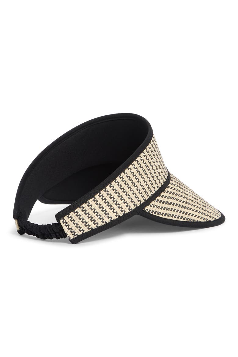 Newport Straw Visor, Alternate, color, BLACK/ NATURAL