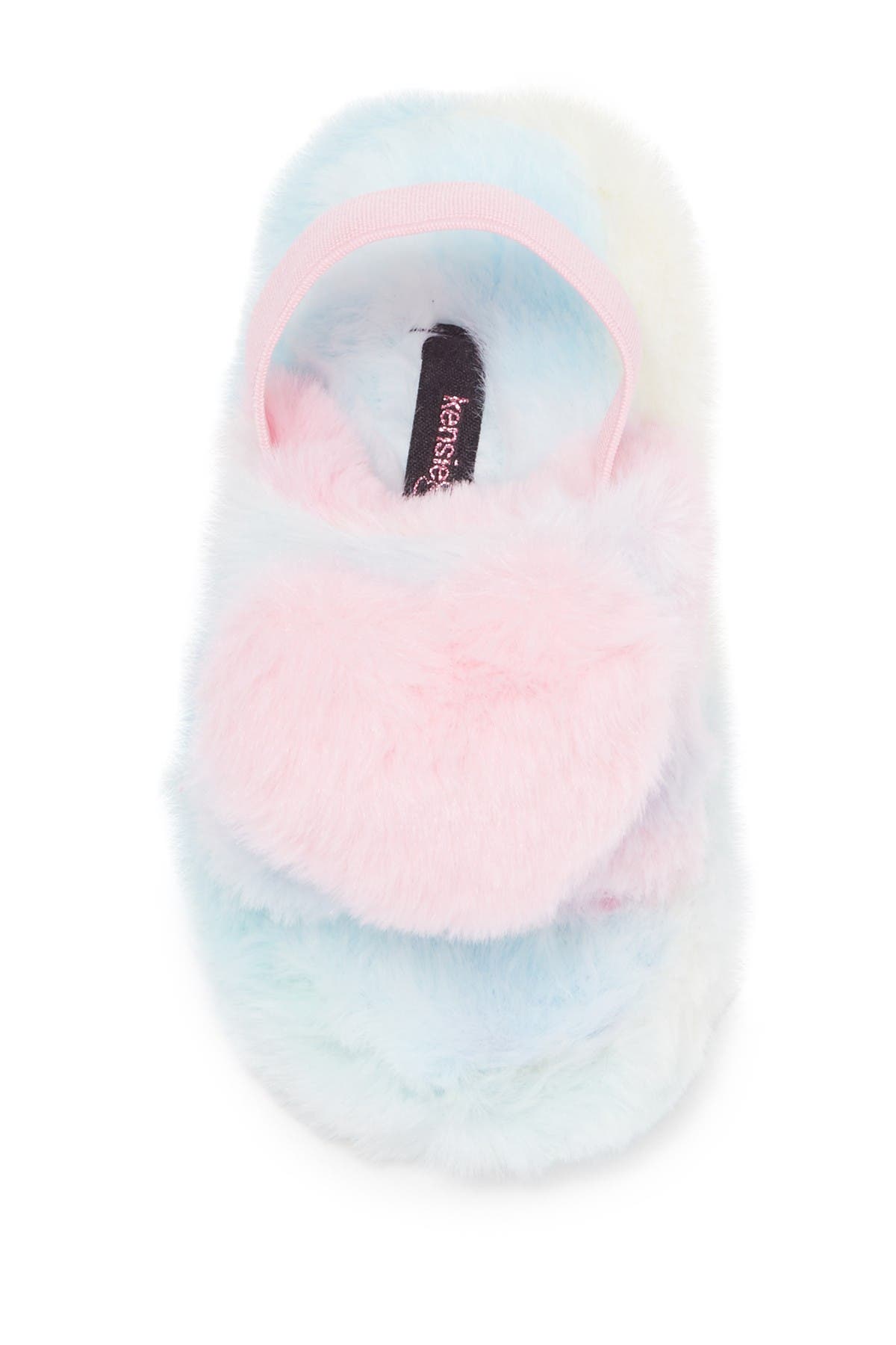 Kensie Girl Heart Slingback Faux Fur Slide Slipper, Alternate, color, 