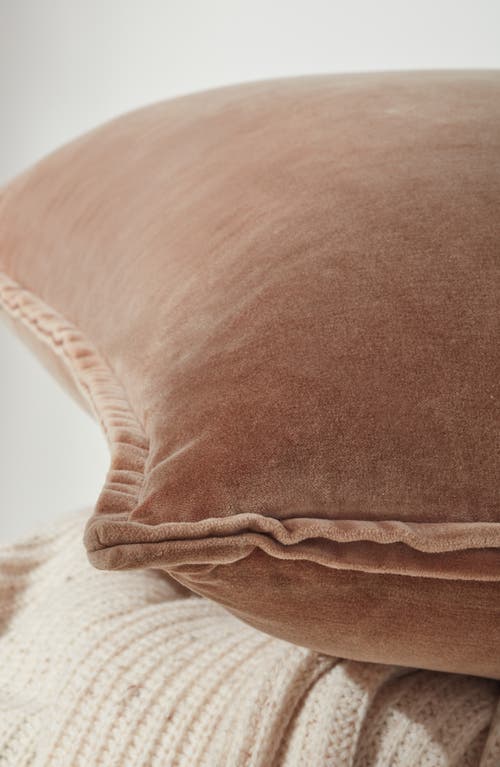 Nordstrom Velveteen Accent Pillow In Brown