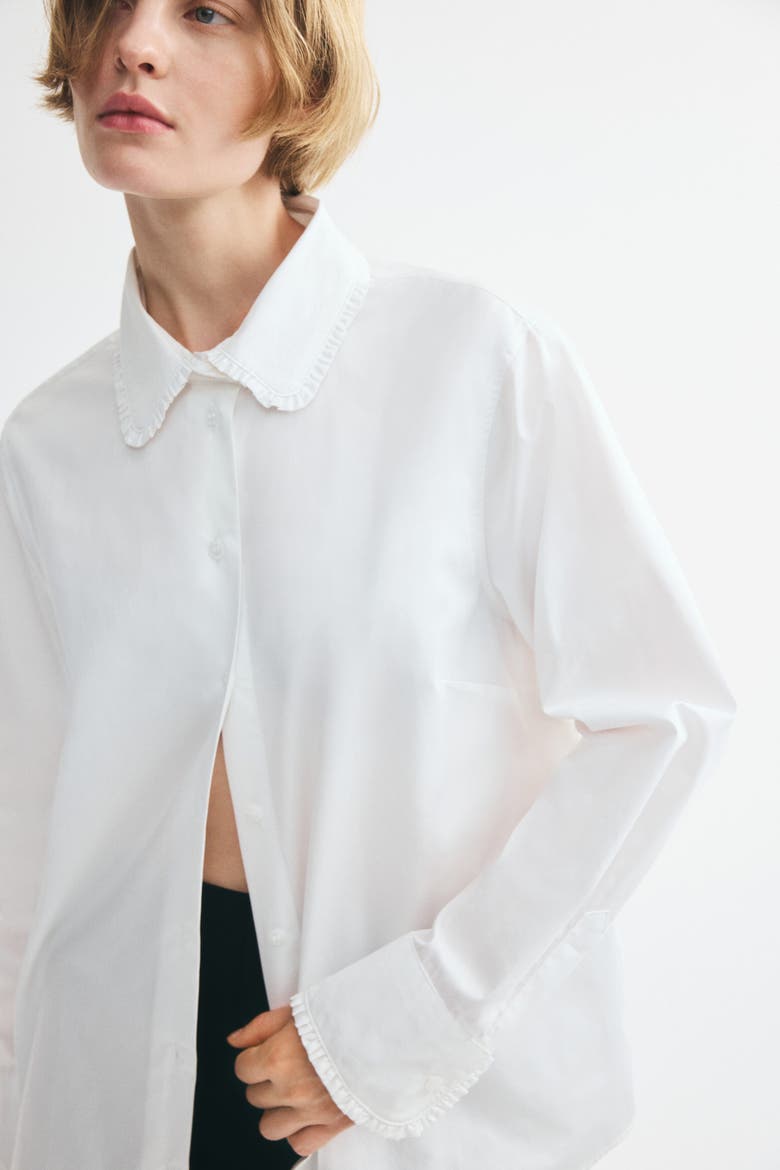 Cotton Poplin Shirt, Alternate, color, White