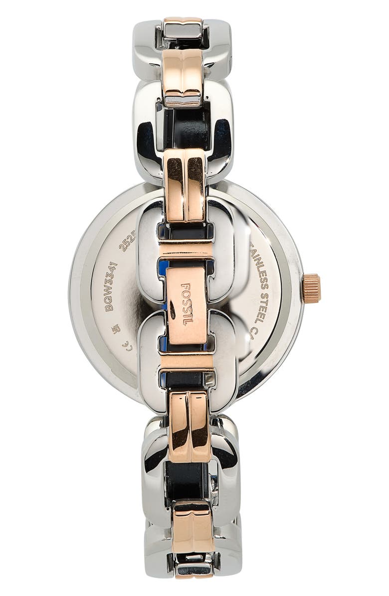 Fossil Kerrigan Two-Tone Bracelet Watch, 32mm, Alternate, color, Silver/ Two Tone