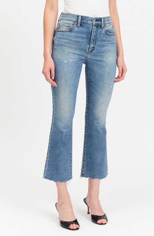 Shop Daze Shy Girl High Waist Crop Flare Jeans In Pda