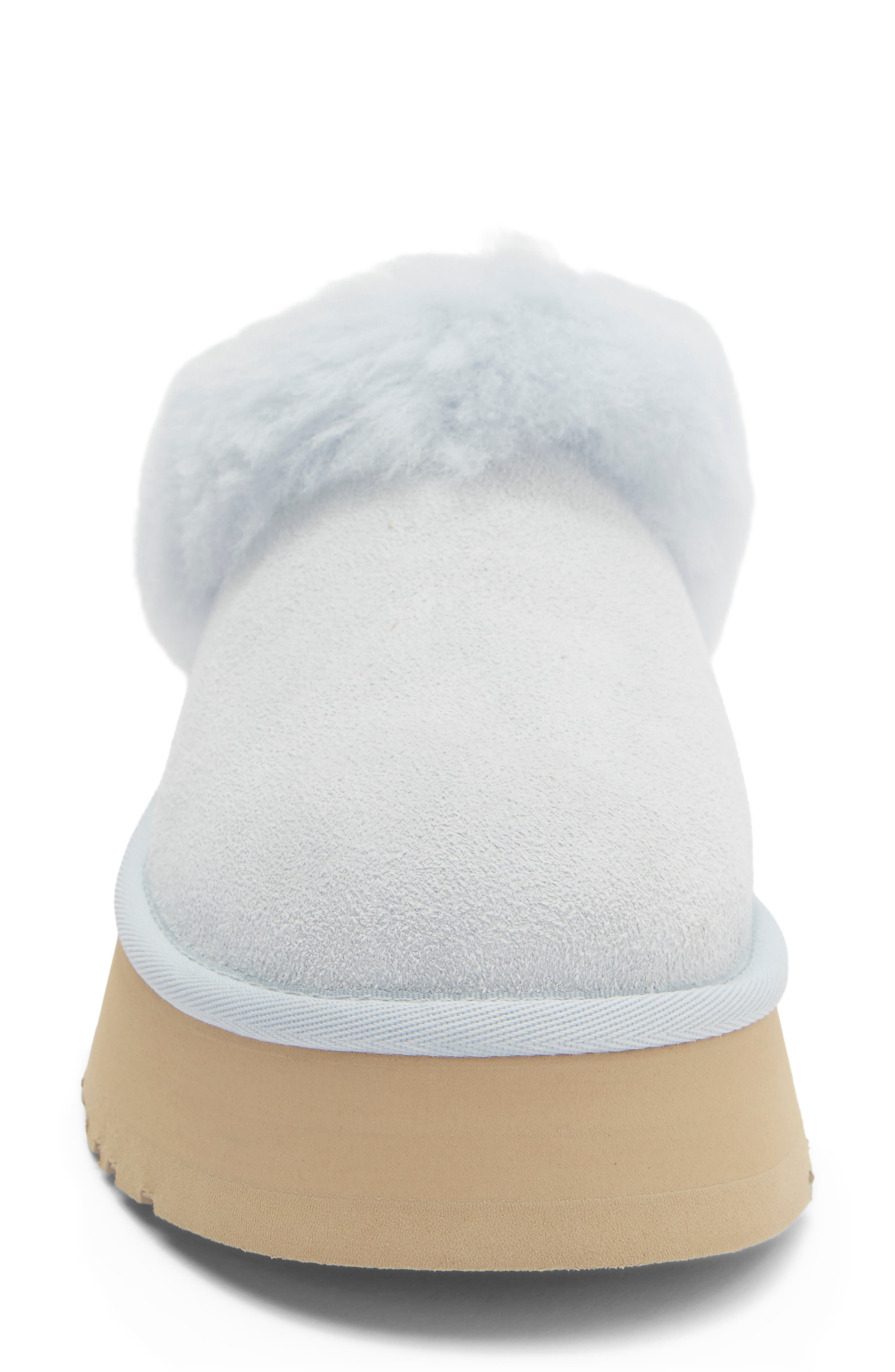 Tazzelle Genuine Shearling Collar Slipper, Alternate, color, SKY BLUE