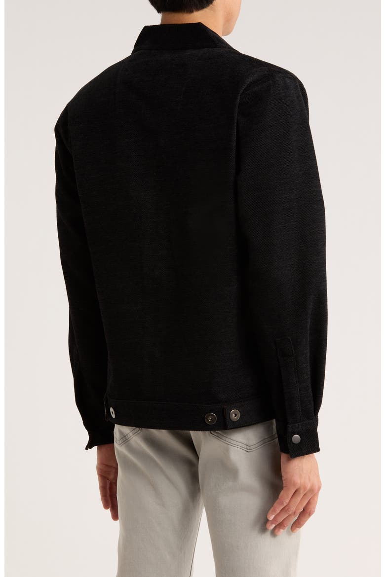 Chevron Twill Shirt Jacket, Alternate, color, BLACK
