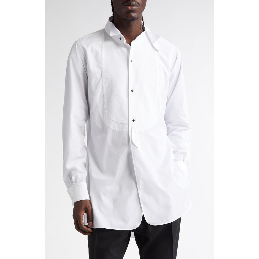 Maison Margiela Cotton Poplin Tuxedo Shirt in White  product