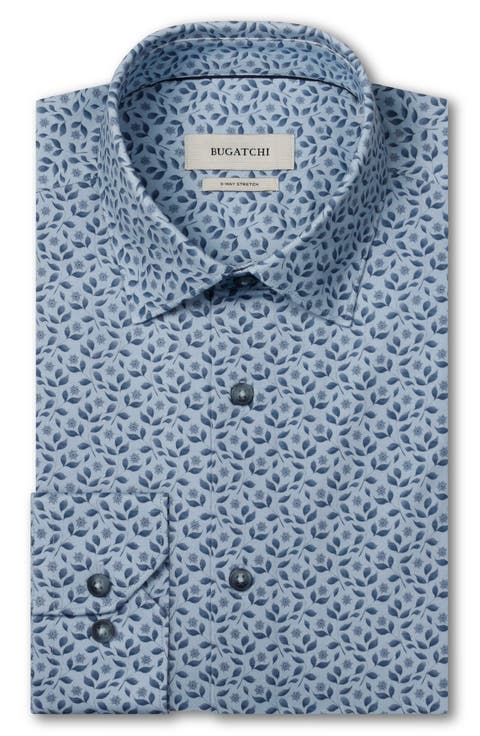 James OoohCotton® Leaf Print Button-Up Shirt