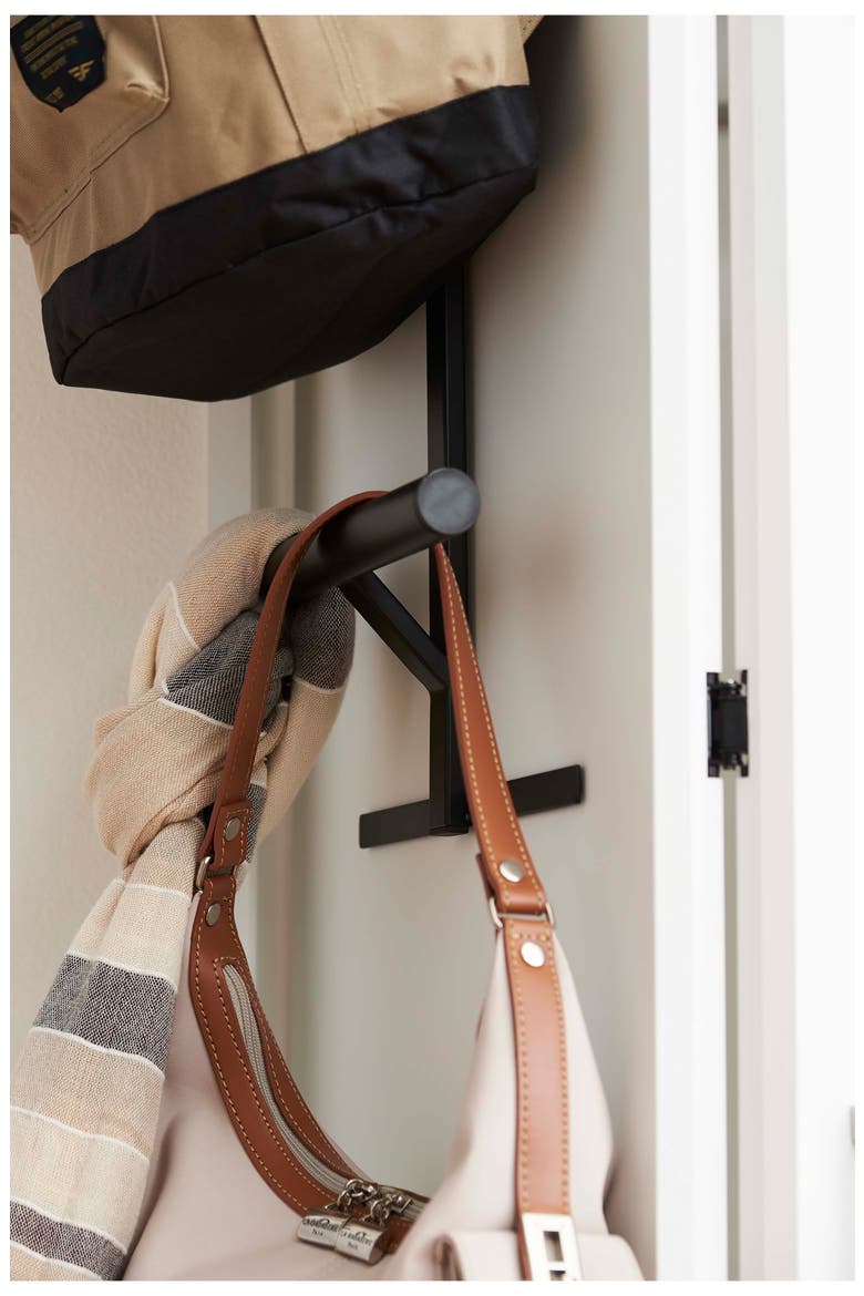 Over the Door Backpack Hanger, Alternate, color, BLACK