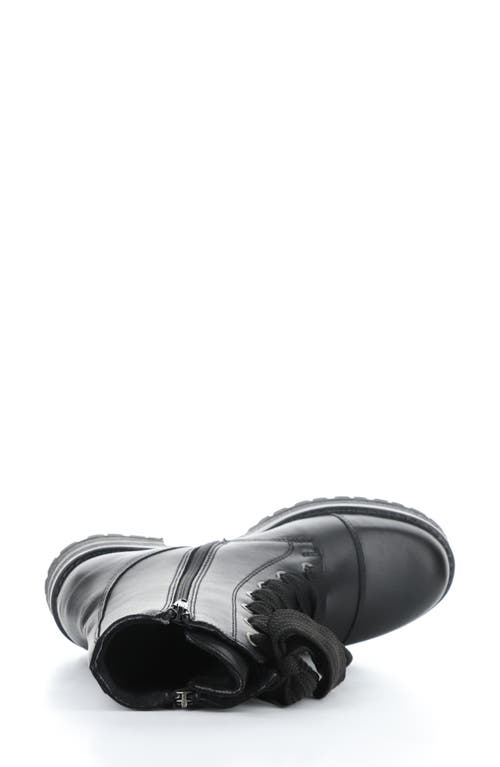 Bos. & Co. Paulie Waterproof Lace-up Bootie In Black Feel Leather