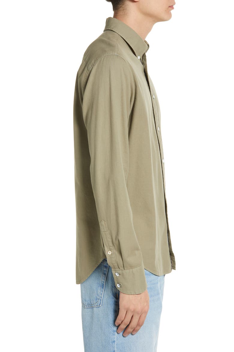 Fit 2 Dobby Tomlin Button-Down Shirt, Alternate, color, OLIVE GREE