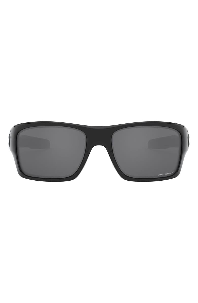 Oakley Turbine 65mm Polarized Sunglasses, Main, color, Black