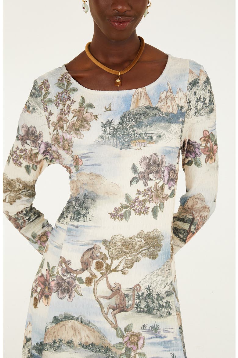 Toile De Rio Winter White Dress, Alternate, color, TOILE DE RIO OFF-WHI