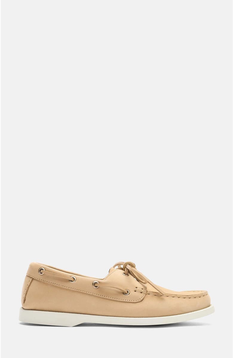 SCAROSSO Oprah Boat Shoes, Alternate, color, Beige - Nubuck