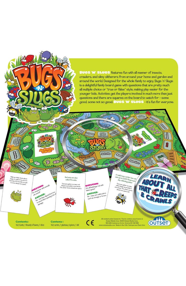 Outset Media Bugs N Slugs Board Game, Alternate, color, Multicolored