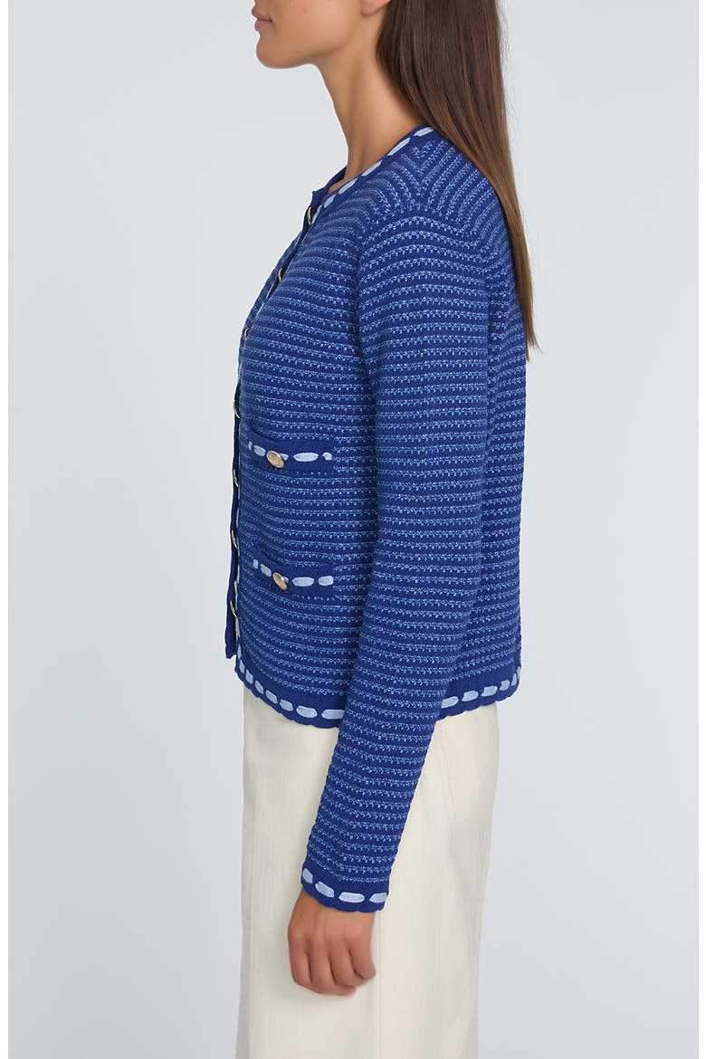 The Jana Cardigan, Alternate, color, DAPHNE BLUE