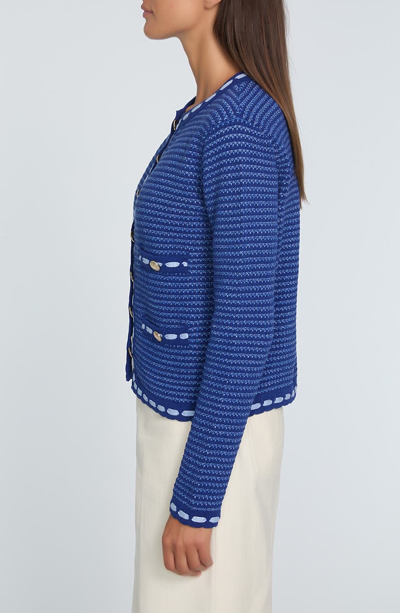 Elie Tahari The Jana Cardigan, Alternate, color, Daphne Blue