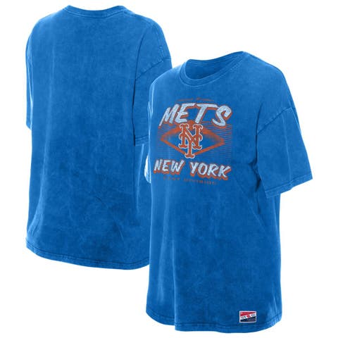Women
s New Era  Blue New York Mets Mineral Wash Oversized T-Shirt