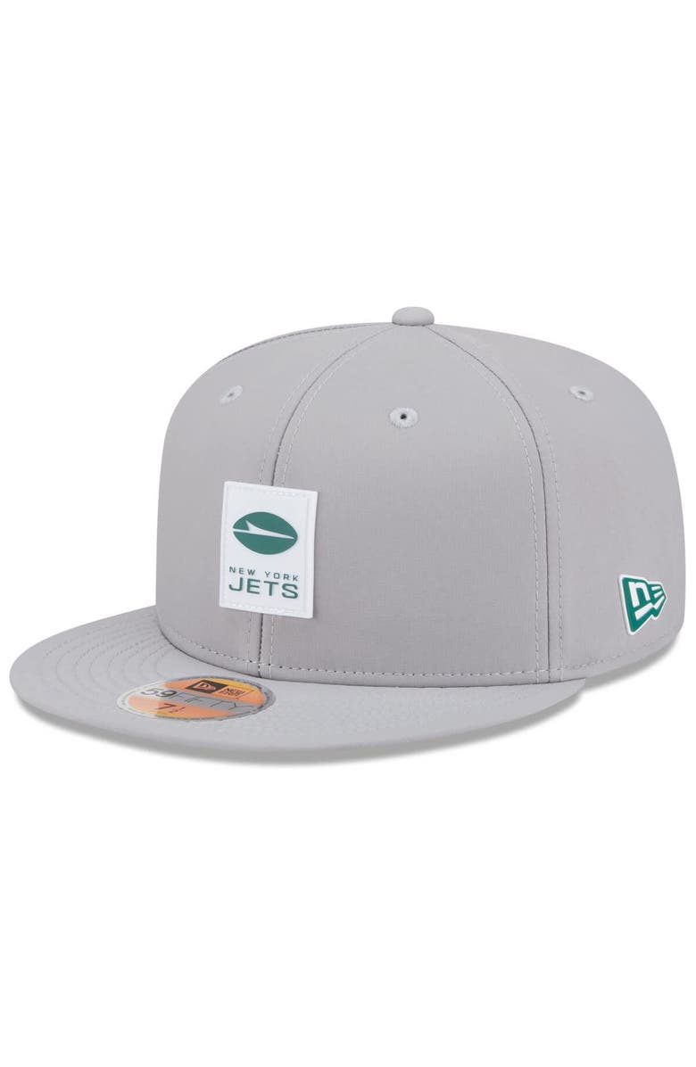 New Era Men's New Era Gray New York Jets 2025 Sideline 59FIFTY Fitted Hat, Alternate, color, Gray