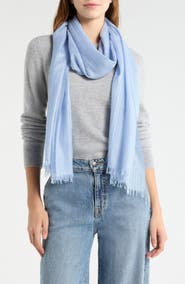Nordstrom Striped Silk & Cashmere Scarf