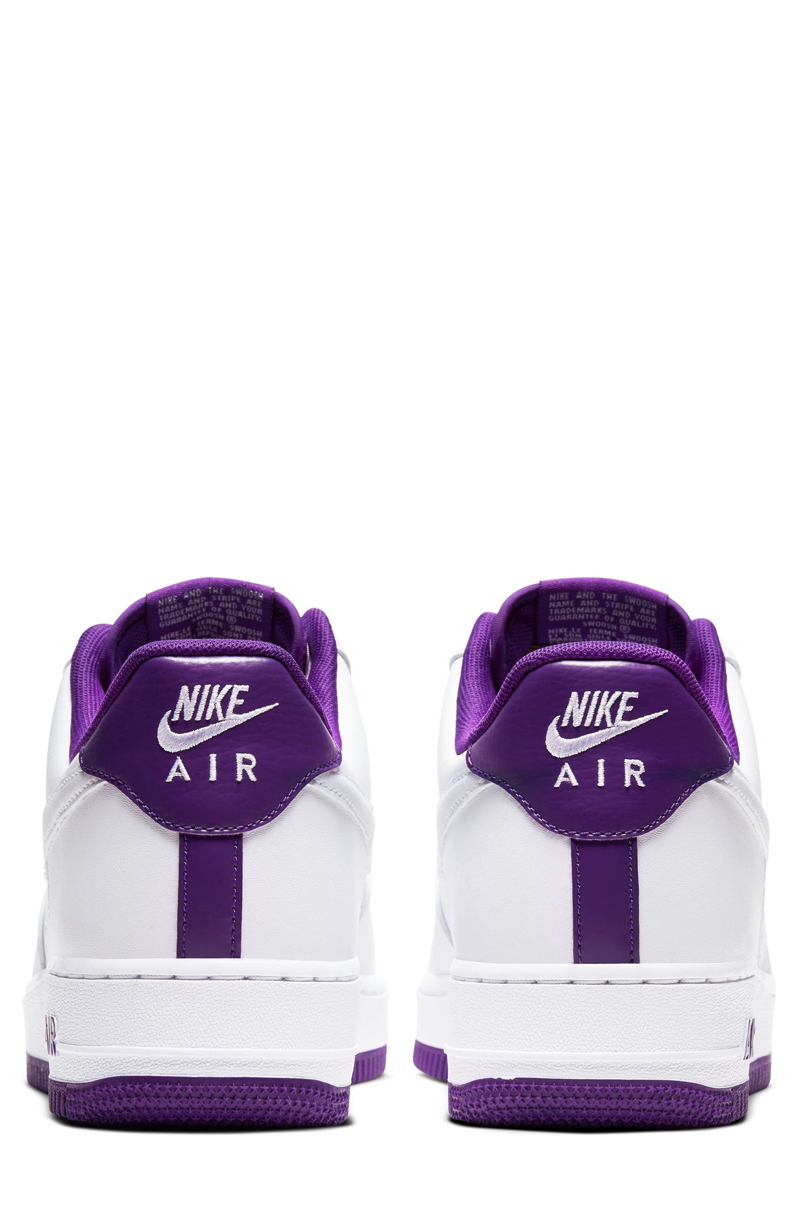 Air Force 1 '07 2 Sneaker, Alternate, color, WHITE/ WHITE/ VOLTAGE PURPLE