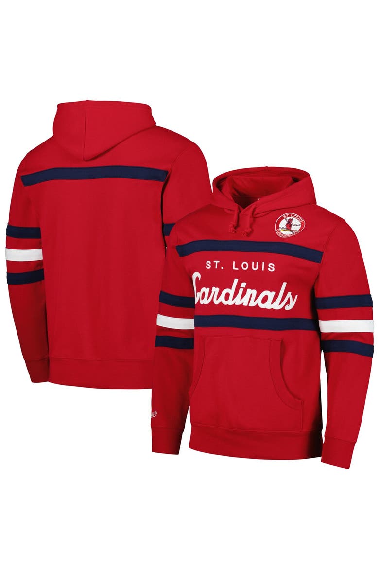 Men's Mitchell & Ness Red St. Louis Cardinals Head Coach Pullover Hoodie, Alternate, color, Red
