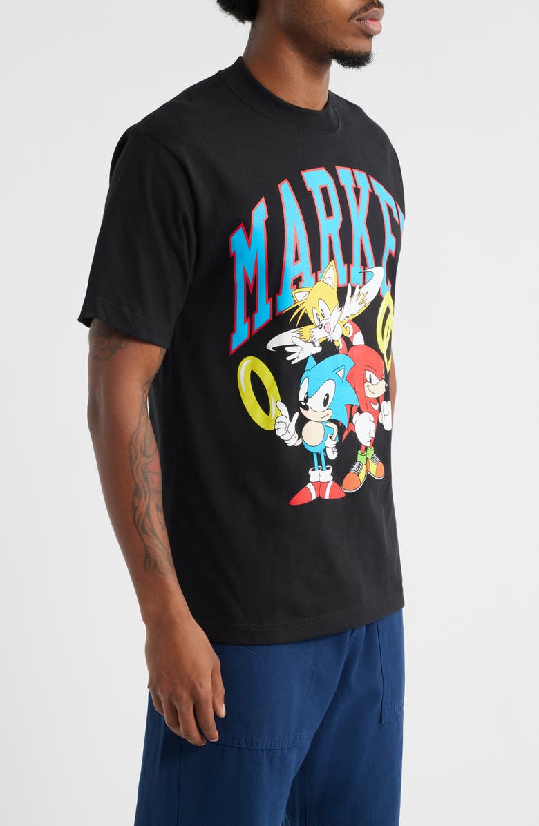 MARKET x Sonic the Hedgehodge Logo Graphic T-Shirt, Alternate, color, Black