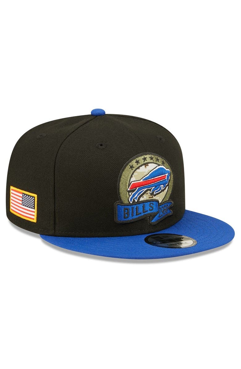New Era Men's New Era Black/Royal Buffalo Bills 2022 Salute To Service 9FIFTY Snapback Hat, Main, color, 