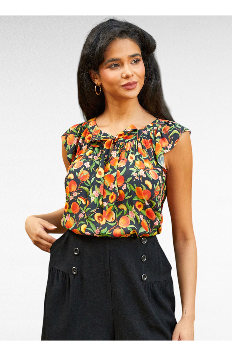 ModCloth Sweet as Can Be Ruffle Top, Main, color, Just Peachy