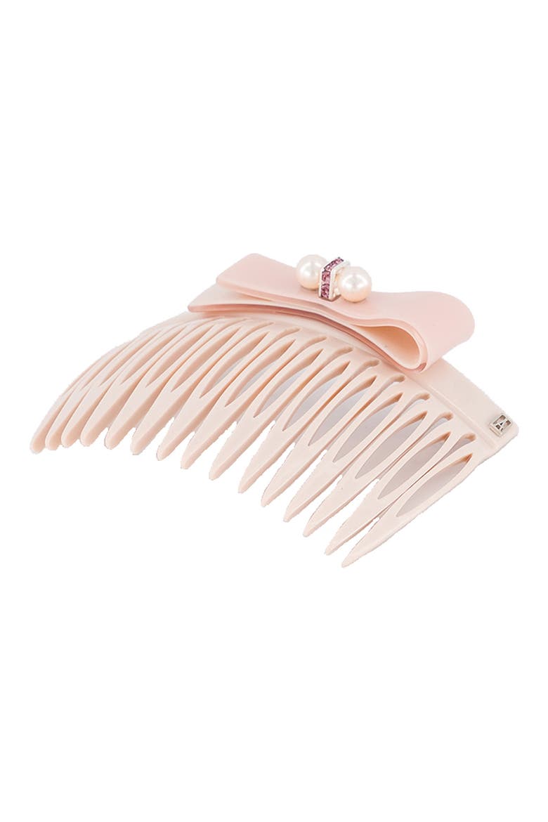 Imitation Pearl Side Comb, Alternate, color, ROSE