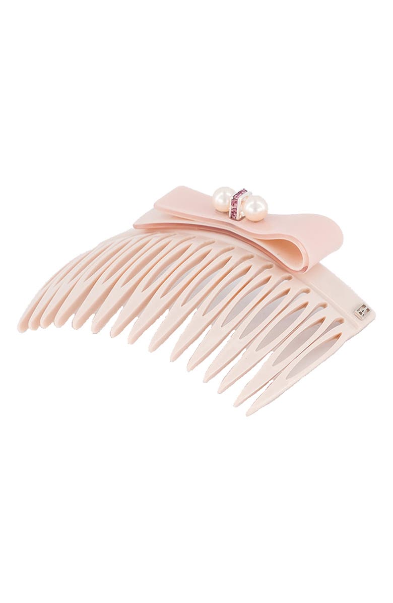 Alexandre de Paris Imitation Pearl Side Comb, Alternate, color,