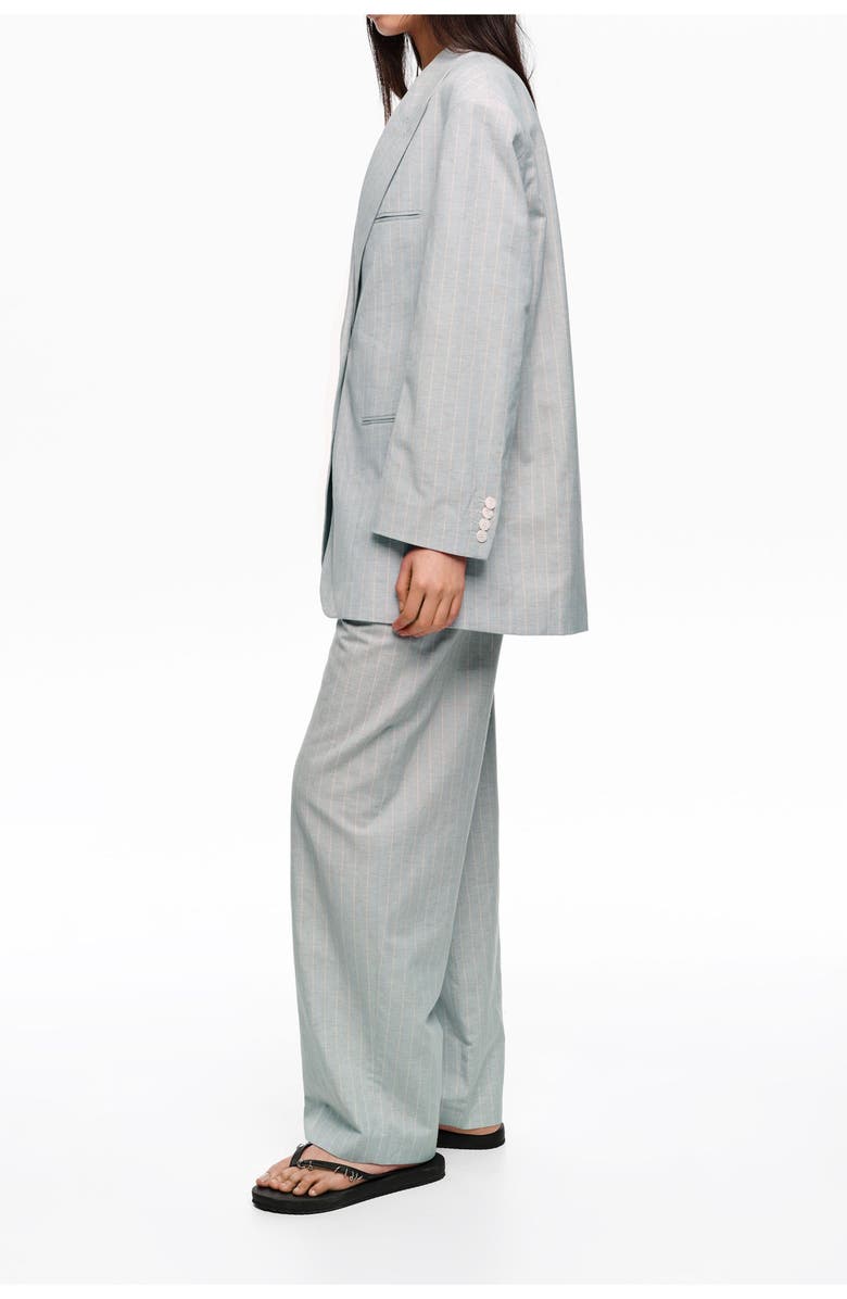 Bimba y Lola Oversize Tailored Jacket With Stripes, Alternate, color, Light Grey