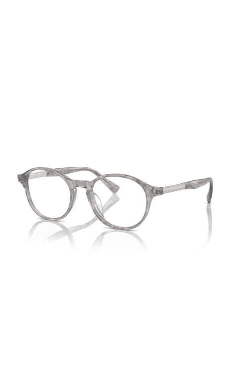 Brunello Cucinelli 50mm Oval Optical Glasses In Brown