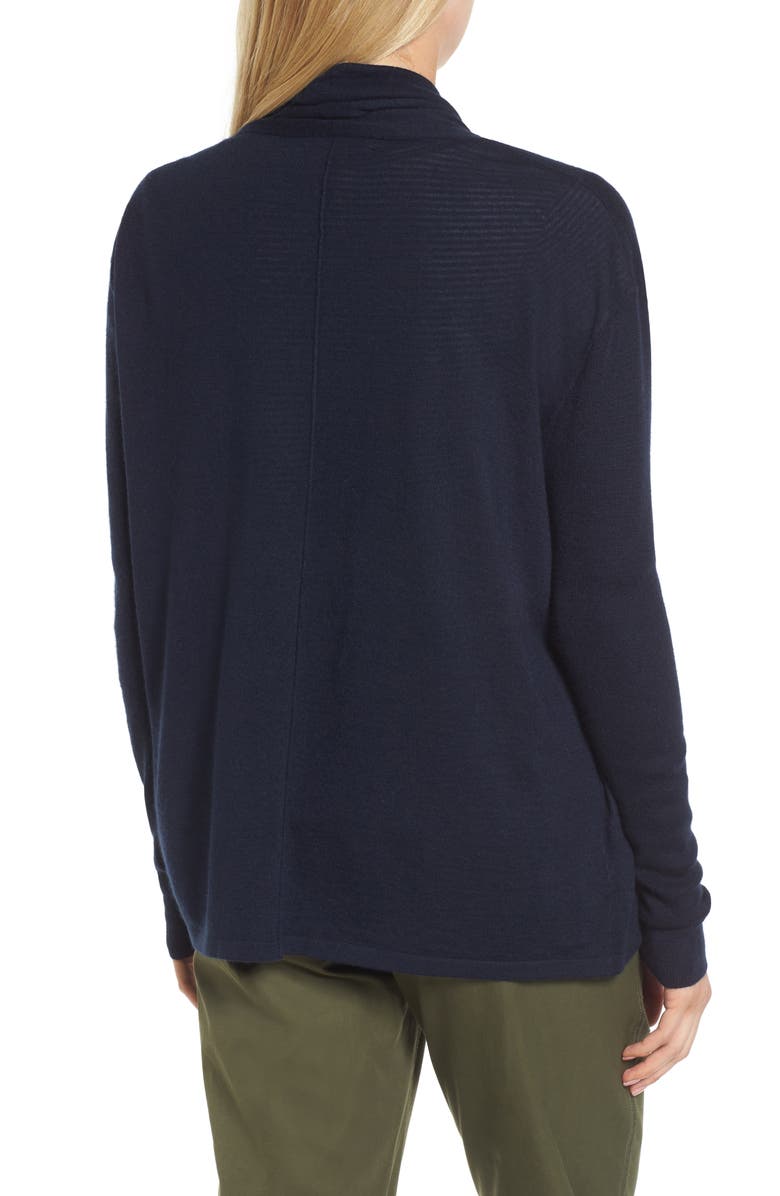 Nordstrom Signature Cashmere Blend Cardigan, Alternate, color, Navy Night