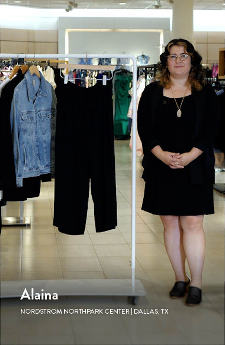 Halogen? Belted Crop Wide Leg Pants, sales video thumbnail