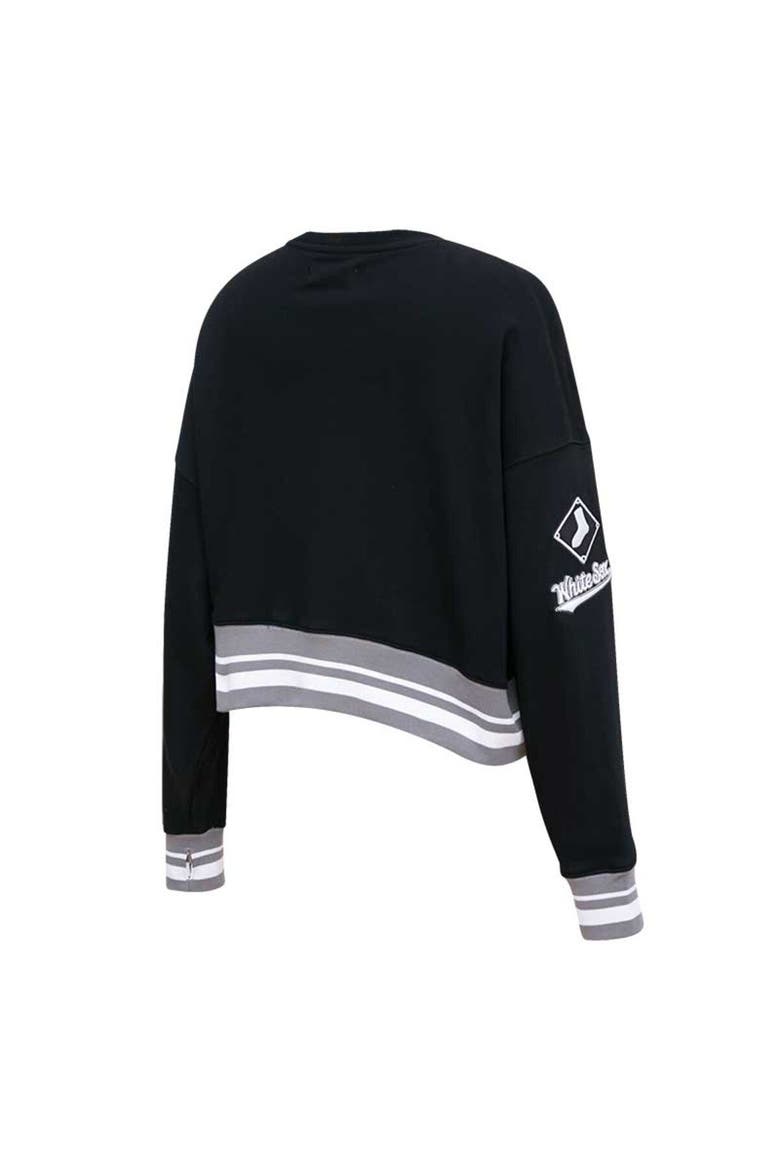 Women's Pro Standard Black Chicago White Sox Mash Up Pullover Sweatshirt, Alternate, color, Black