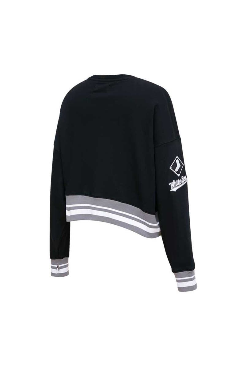 PRO STANDARD Women's Pro Standard Black Chicago White Sox Mash Up Pullover Sweatshirt, Alternate, color, 