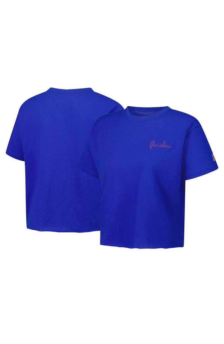 LEAGUE COLLEGIATE WEAR Women's League Collegiate Wear Royal Florida Gators Clothesline Cotton Midi T-Shirt, Main, color, 