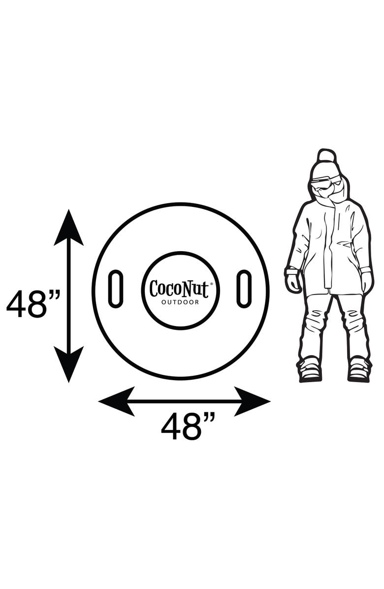 Coconut Outdoor Buffalo Plaid 48" Jumbo Snow Tube 8+, Alternate, color, Multicolored