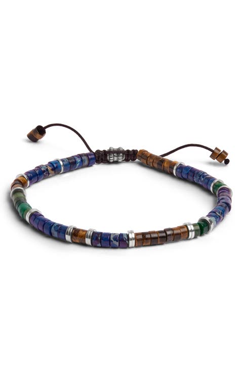 Men's Beaded Slider Bracelet