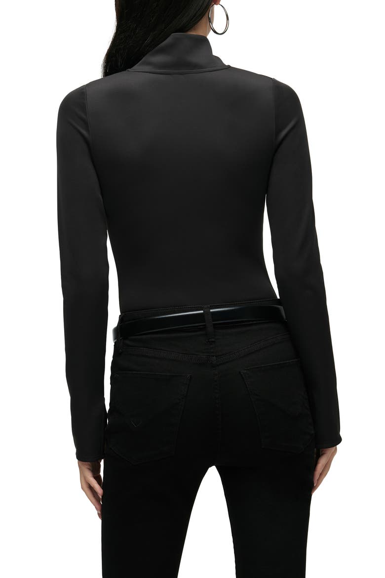 Long Sleeve Bodysuit, Alternate, color, BLACK
