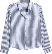 beachlunchlounge Candace Stripe Button-Up Shirt