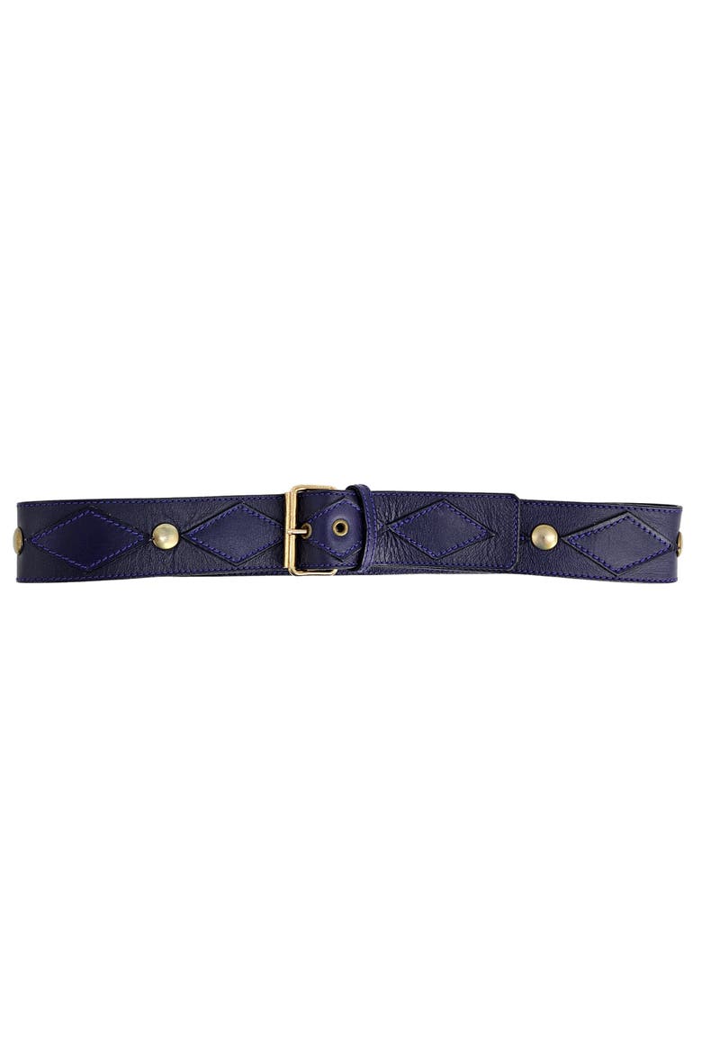 Vintage Sonia Rykiel Purple Stud Belt, Alternate, color, Purple